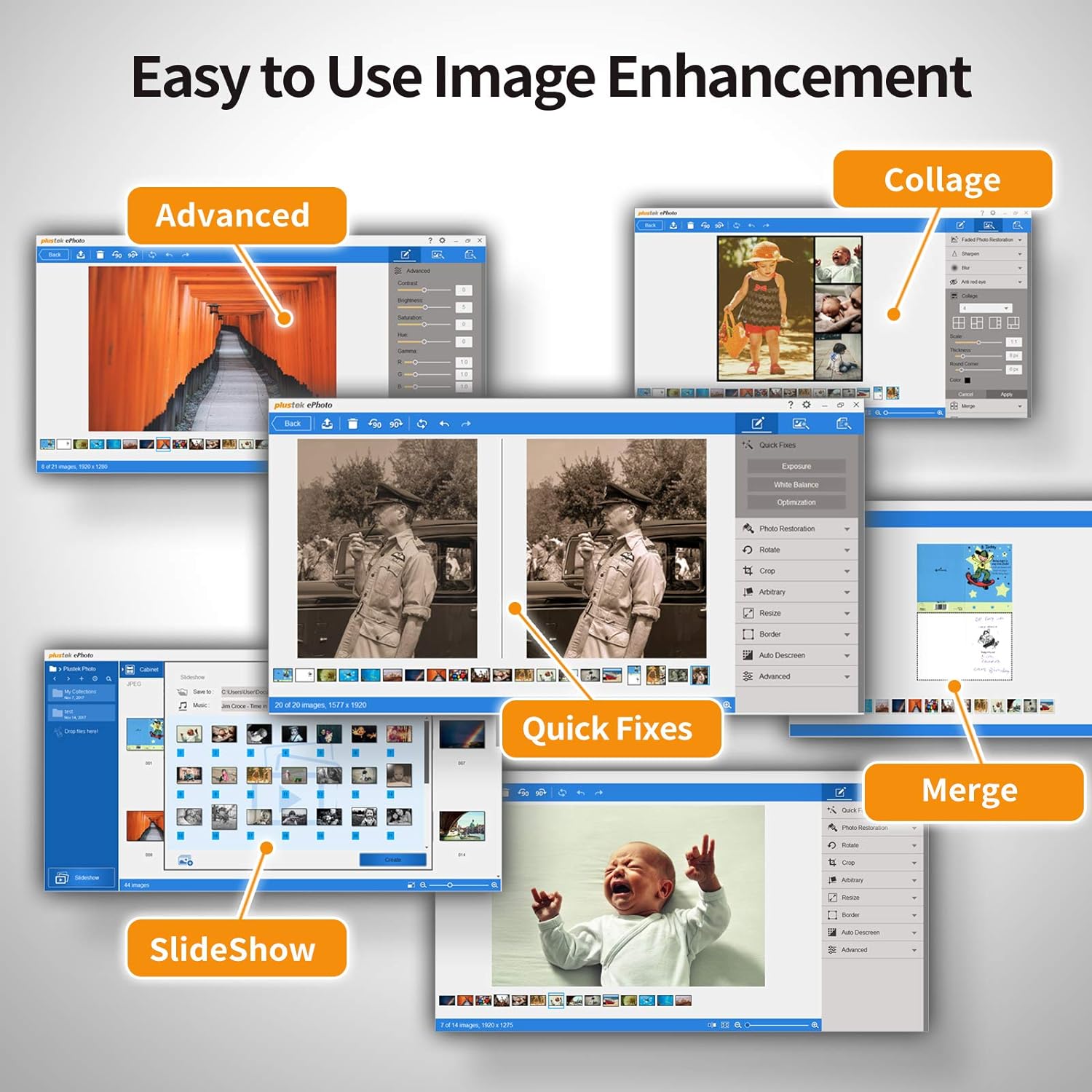 Plustek Photo Scanner - ephoto Z300, Scan 4x6 Photo in 2sec, Auto Crop and Deskew with CCD Sensor. Support Mac and PC