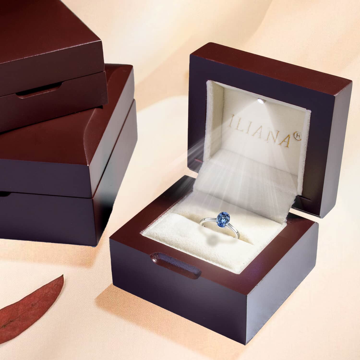 SHOP LC Iliana AAA Sapphire Oval 18K White Gold Solitaire Ring for Women Jewelry Birthday Gifts for Women Size 7 Ct 1.15 Wedding Engagement Promise