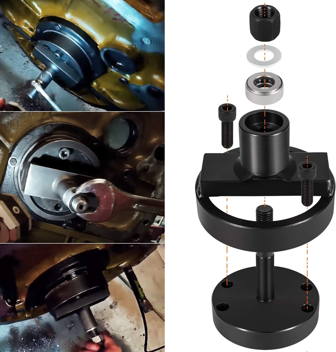 E-cowlboy JDG476 Crankshaft Rear Main Seal Installer for John Deere Servicegard 4045, 6076, 6081 and 6466 7.6L 8.1L Engines