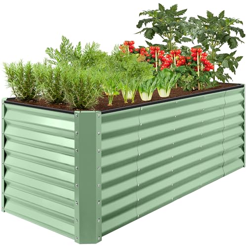 Best Choice Products 8x4x2ft Outdoor Metal Raised Garden Bed, Deep Root Planter Box for Vegetables, Flowers, Herbs