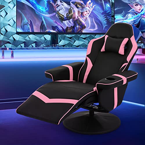 MoNiBloom Video Gaming Chair Racing Style Single Living Room Sofa Recliner with Detachable Headrest
