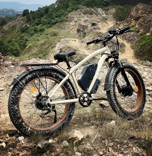2000W Fat-Tire Electric-Bike for Adults，Dual Motor e Bike 48V 22.4AH with Hydraulic Shock Absorber 35MPH