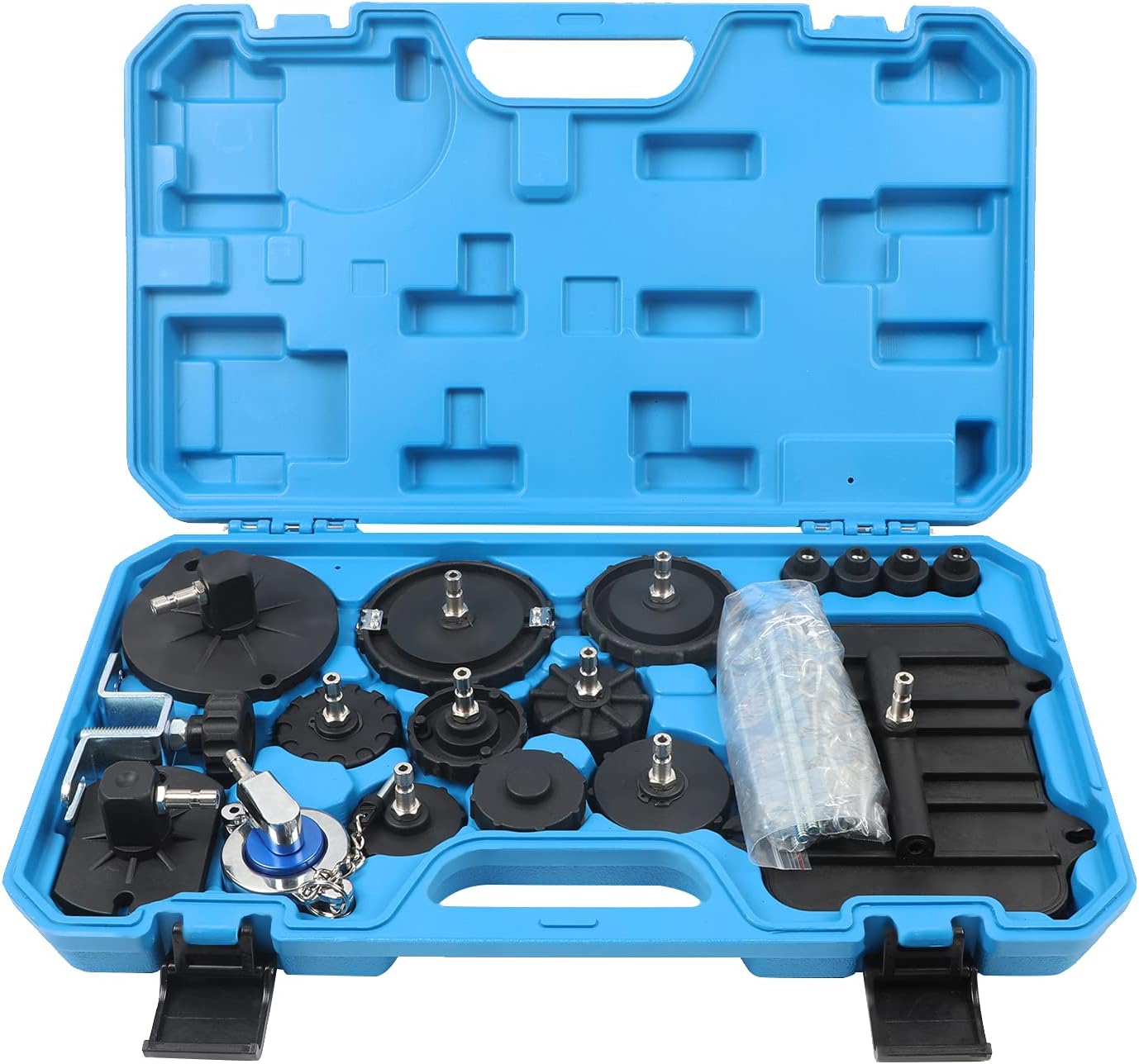TYRAREX 12pcs Brake Master Cylinder Adapters Brake Fluid Bleeding Bleeder Tool Kit with Storage Case for Most Vehicles