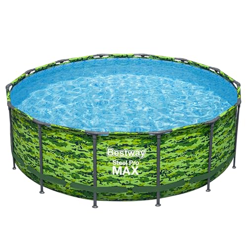 Bestway Steel Pro Max 14'x48 Camo Pool Set | Durable Construction, Easy Assembly, and All-Inclusive Accessories