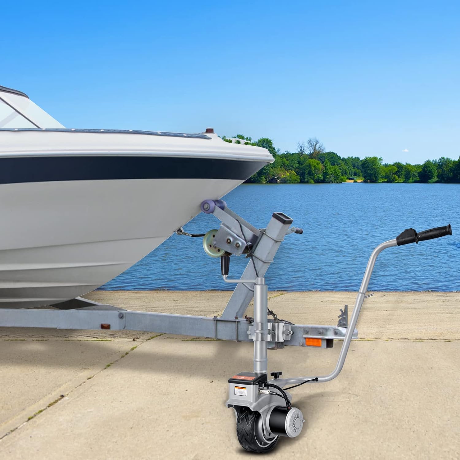 VEVOR Electric Trailer Dolly, 5000lbs Towing Capacity, 350W 12V Trailer Jockey Wheel with 22 ft/min Moving Speed