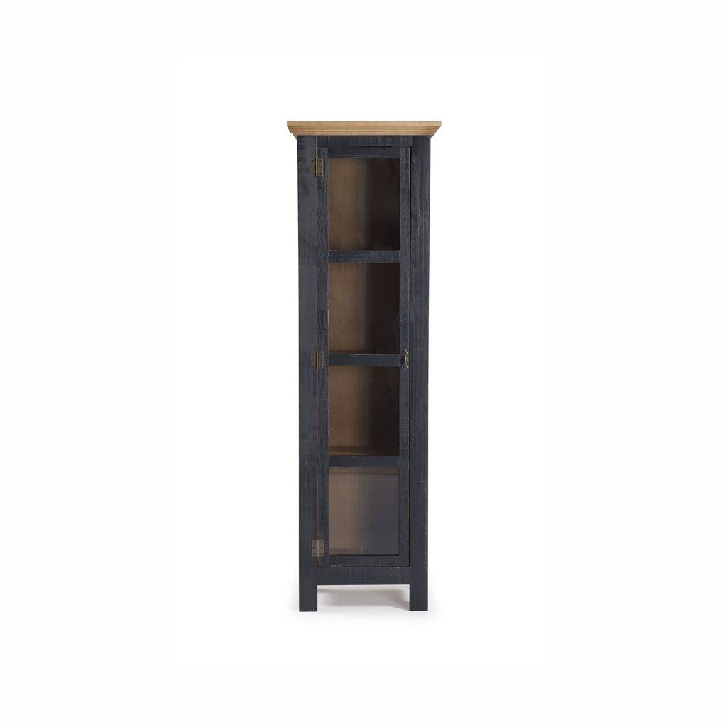 The Beach House Design Narrow Cabinet Glass Door - Distressed Old White