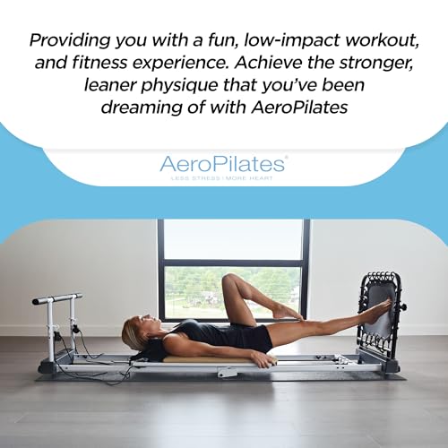 Stamina Pilates Reformer, Home Workout Equipment, AeroPilates Premier - Portable Exercise Machine for Strength and Fitness Training