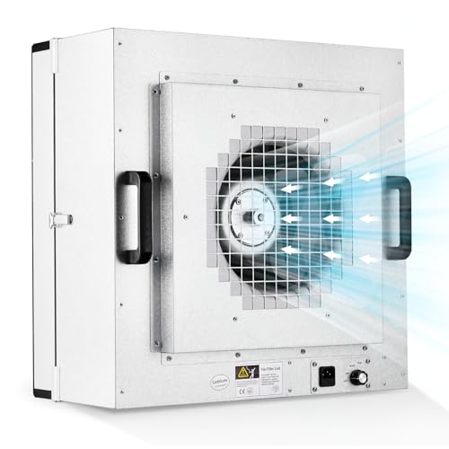 YJINGRUI Laminar Flow Hood, H-14 HEPA Filter with Safety Locks, Class 100/ ISO Class 5 Cleanliness