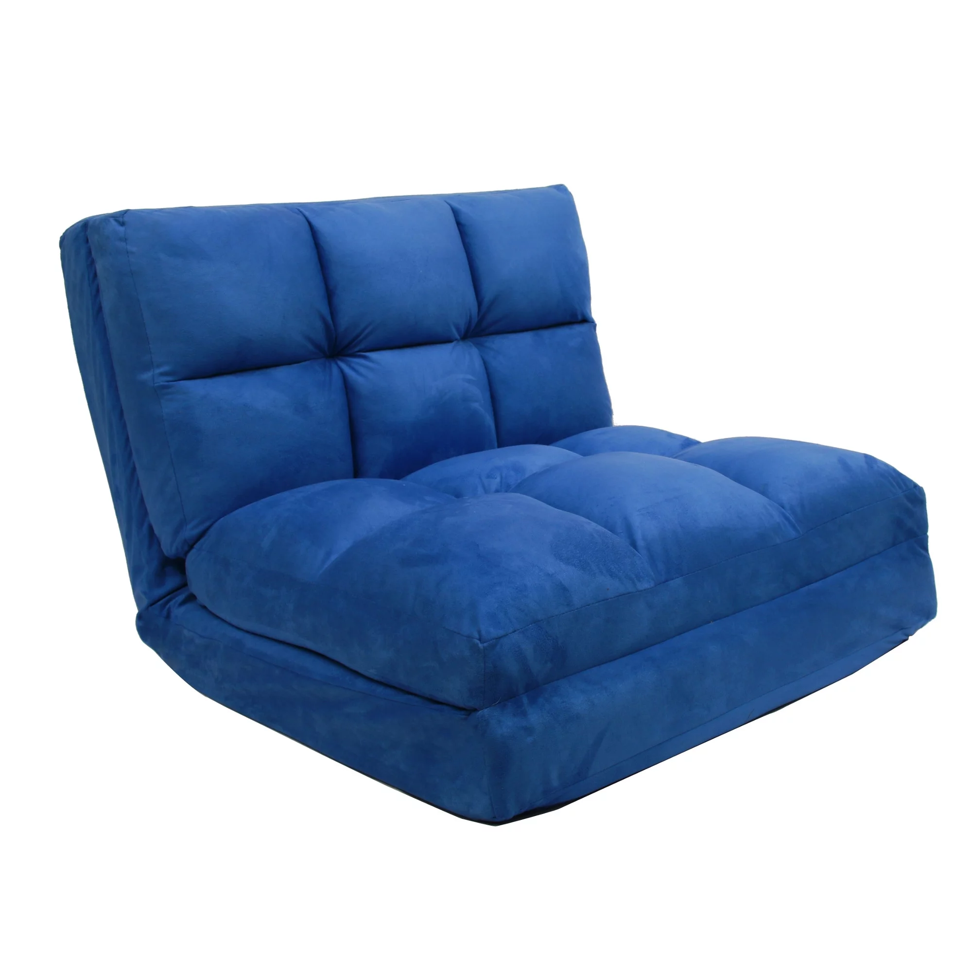 Loungie Microsuede Flip Chair Lounger Seat Blue