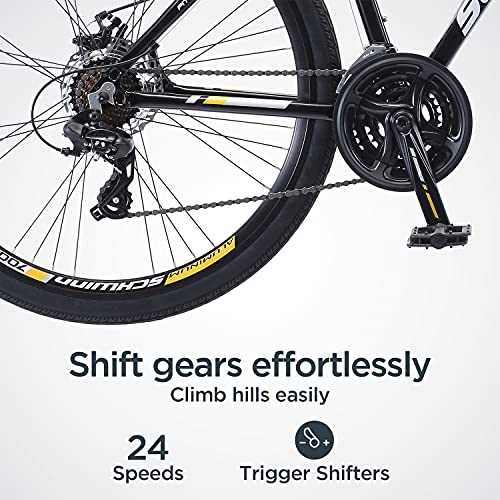 Schwinn GTX Comfort Adult Hybrid Bike, Men and Women, Dual Sport Bicycle, 700c Wheels, Step-Through or Step-Over Lightweight Aluminum Frame