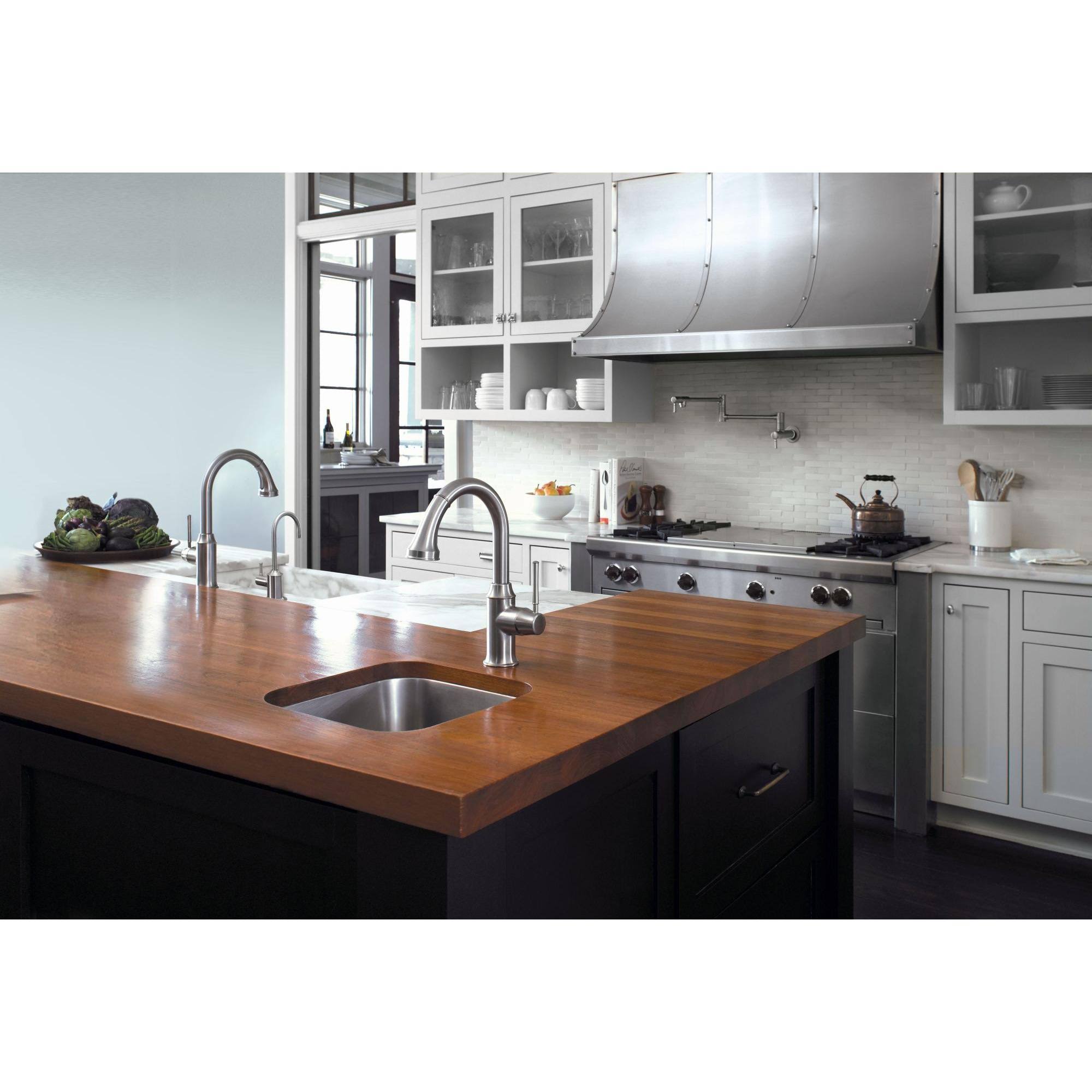 Hansgrohe 04215800 Steel Optik Talis C 2-Spray HighArc Pull-Down Kitchen Faucet