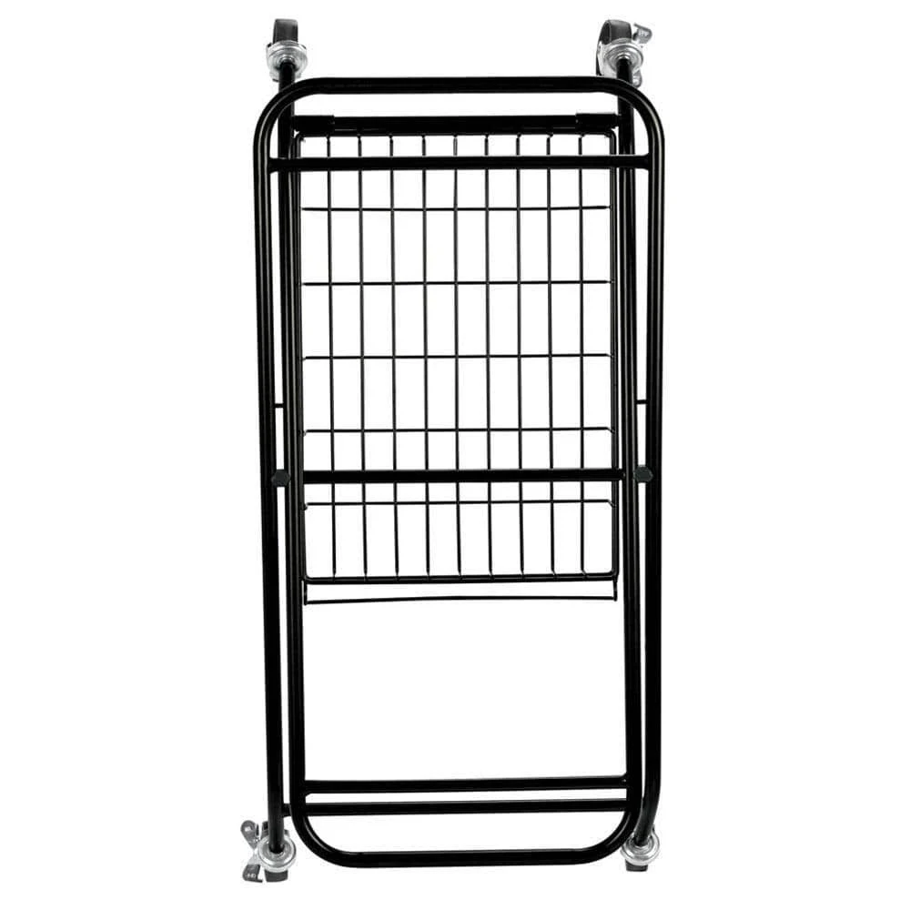 Artesa Verona Collapsible Laundry Cart with Basket, Black