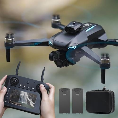 Brushless RC Drone with 4K Dual Camera, 4.5-inch HD Screen Remote Control, Smart Obstacle Avoidance