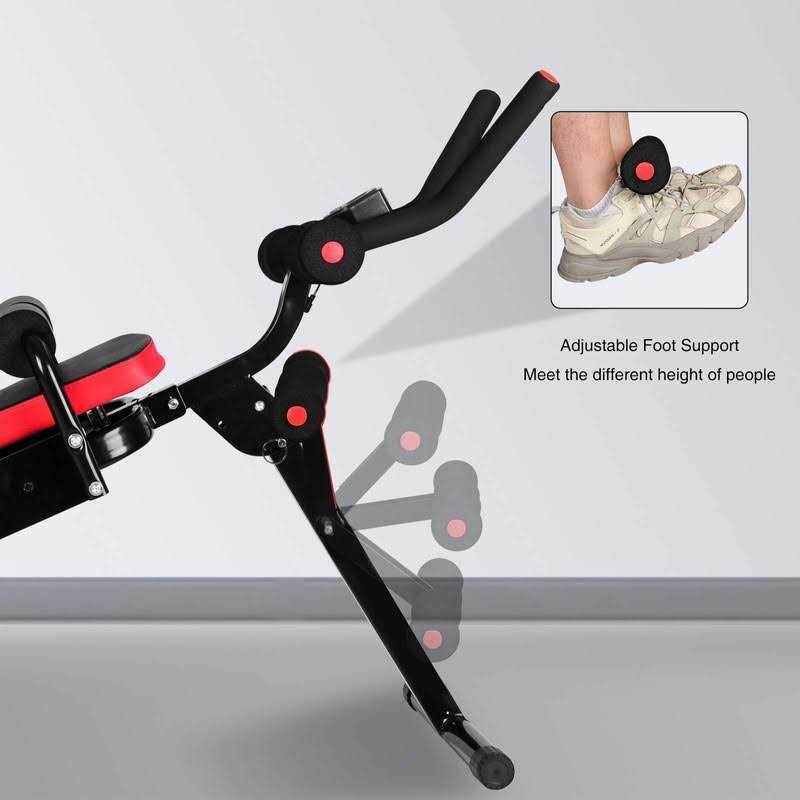 Bigzzia Adjustable Ab Exercise Bench Abdominal Workout Machine Foldable Sit Up Bench - Sports Supplies Online Store