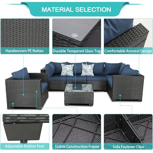 Outdoor Furniture Patio Furniture Sets Conversation Sets Balcony Furniture Outdoor Sectional for Outdoor Indoor Backyard Lawn Garden Porch Poolside