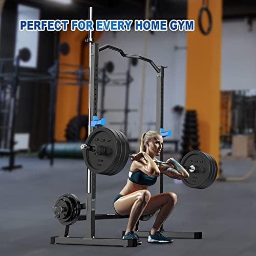 BEKING Power Rack Squat Rack Cage with Pull Up Bar,Adjustable Power Cage Exercise Squat Stand with Barbell Rack Weight Plate Storage