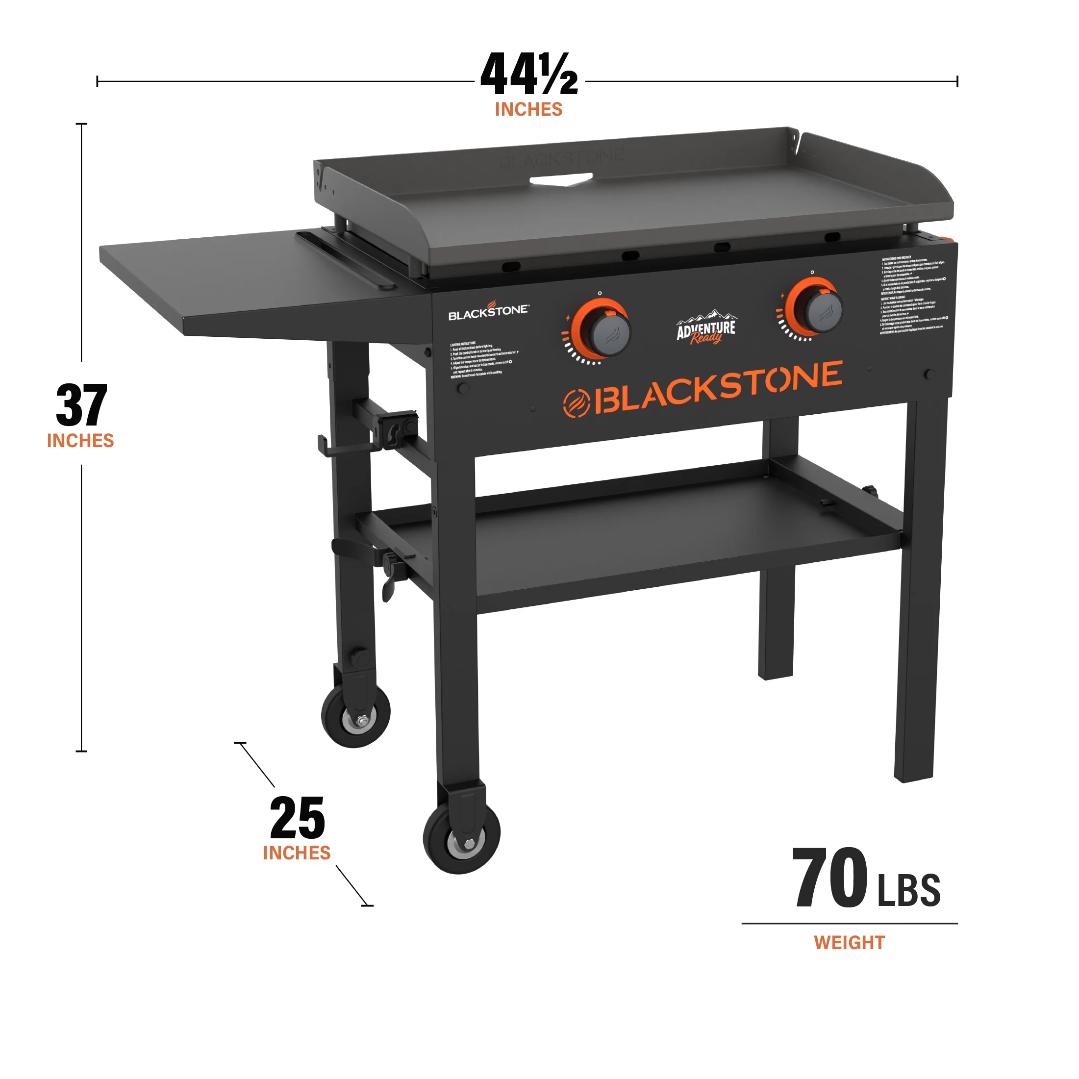 Blackstone Adventure Ready 2-Burner 28” Propane Griddle with Omnivore Griddle Plate