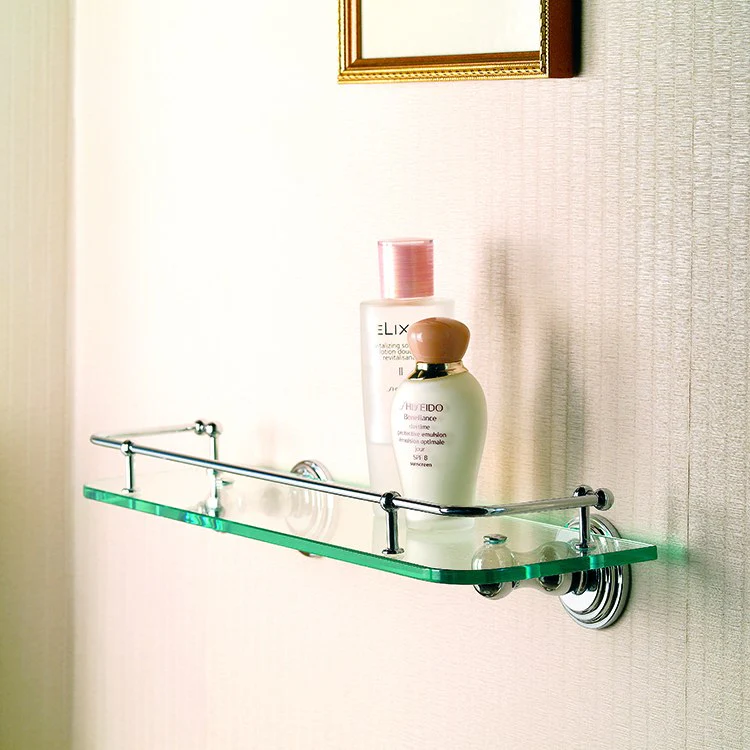 Chelsea 18" Tempered Glass Shelf with Gallery Rail