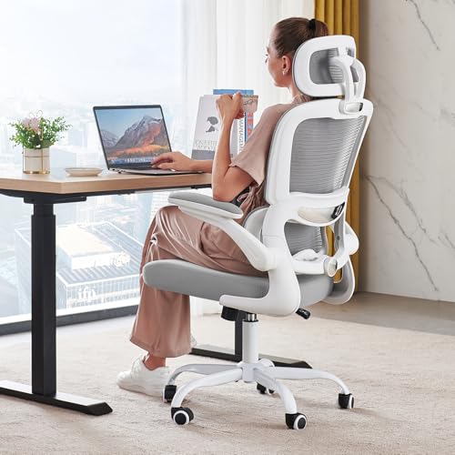 TRALT Office Chair Ergonomic Desk Chair, 330 LBS Home Mesh Office Desk Chairs with Wheels, Comfortable Gaming Chair