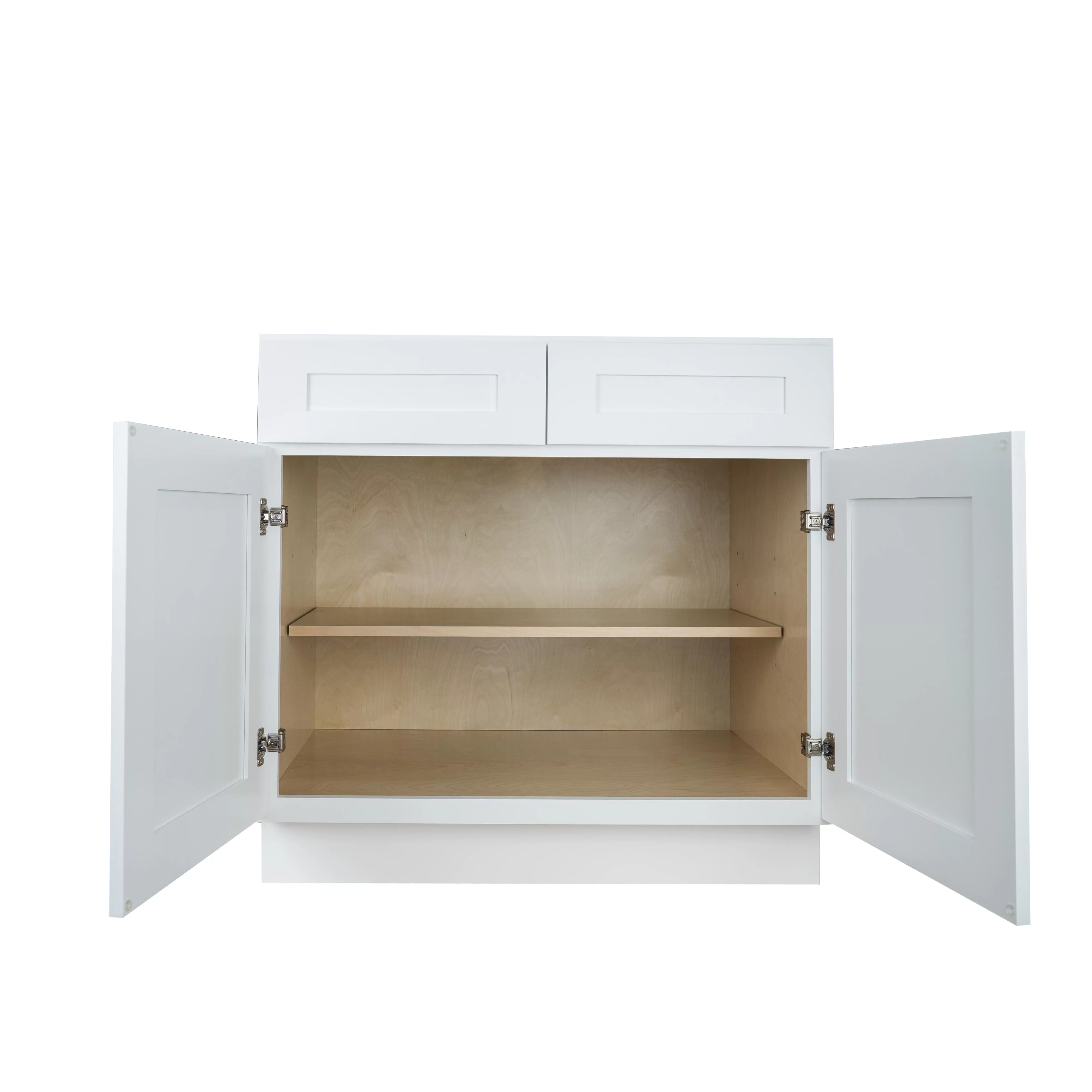 Hollywood Fabiani Design Shaker Base Kitchen Cabinet Ready to Assemble 30 in. W x 24 in. D x 34.5 in. H White