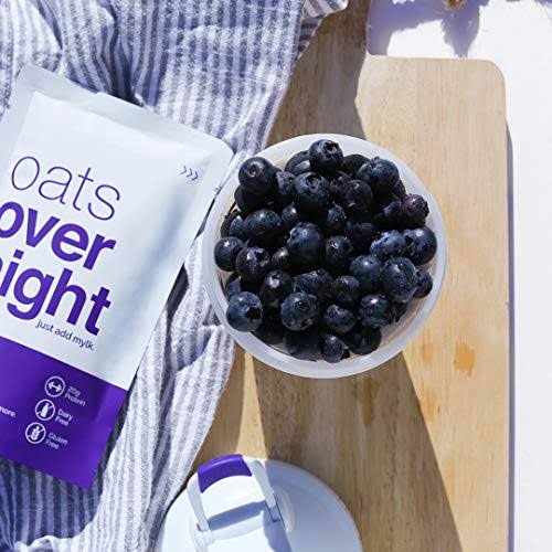 Oats Overnight Plant Based - Blueberry Cobbler - Premium High-Protein, Low-Sugar, Gluten-Free (2.6oz per Pack)