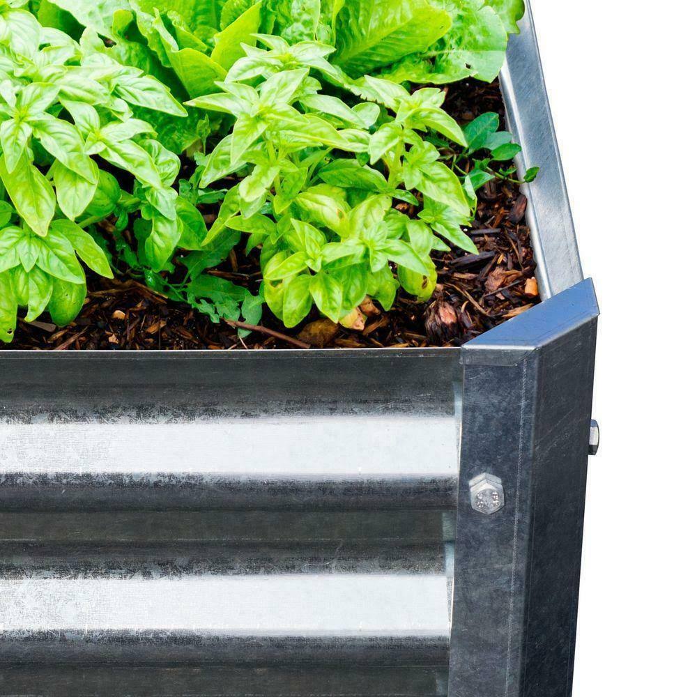 Earthmark Galvanized Low Raised Garden Bed Bundle