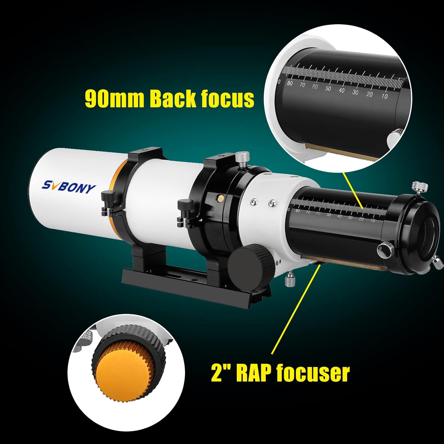 SVBONY SV503 Telescope, 102ED F7 Extra Low Dispersion Achromatic Refractor OTA, Micro-Reduction Rap Focuser, for Astrophotography