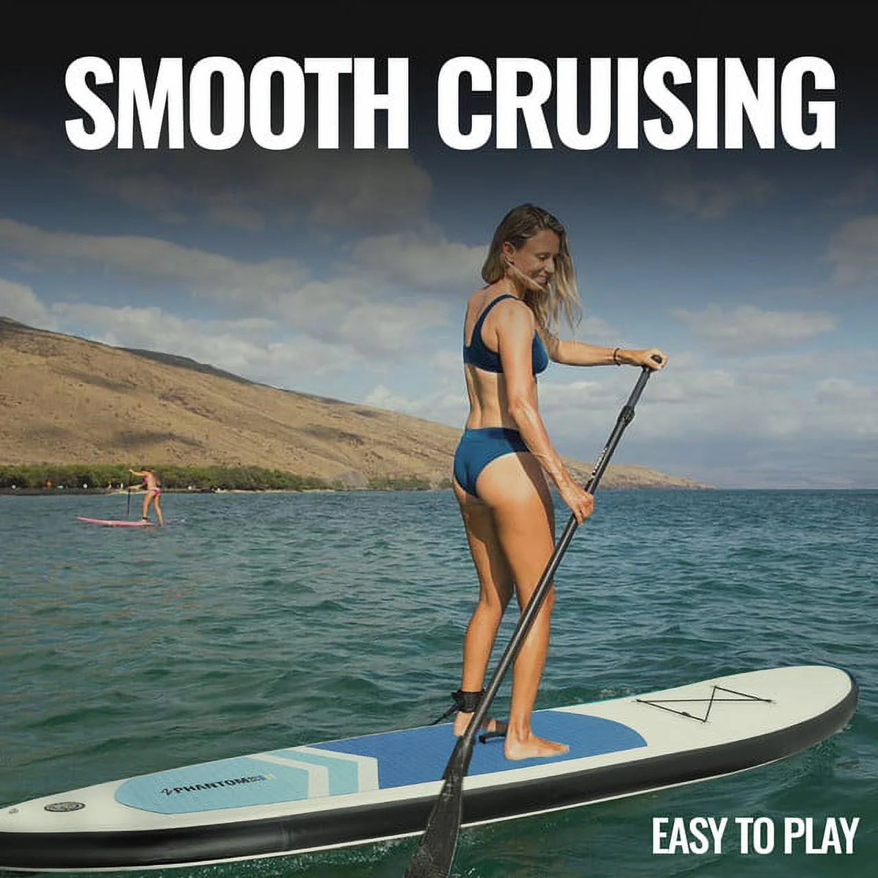 Inflatable Stand Up Paddle Board Premium SUP Accessories & Backpack, Surf Control, Non-Slip Deck, Leash, Paddle and Pump