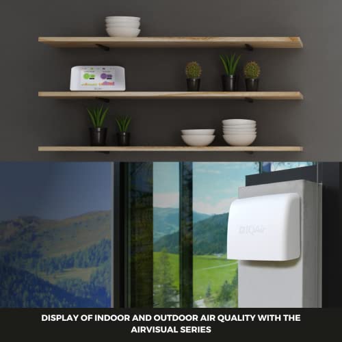 IQAir Air Quality Monitor Indoor, Swiss Design, Professional Grade, Detects PM2.5, CO2, AQI, Temperature, Humidity