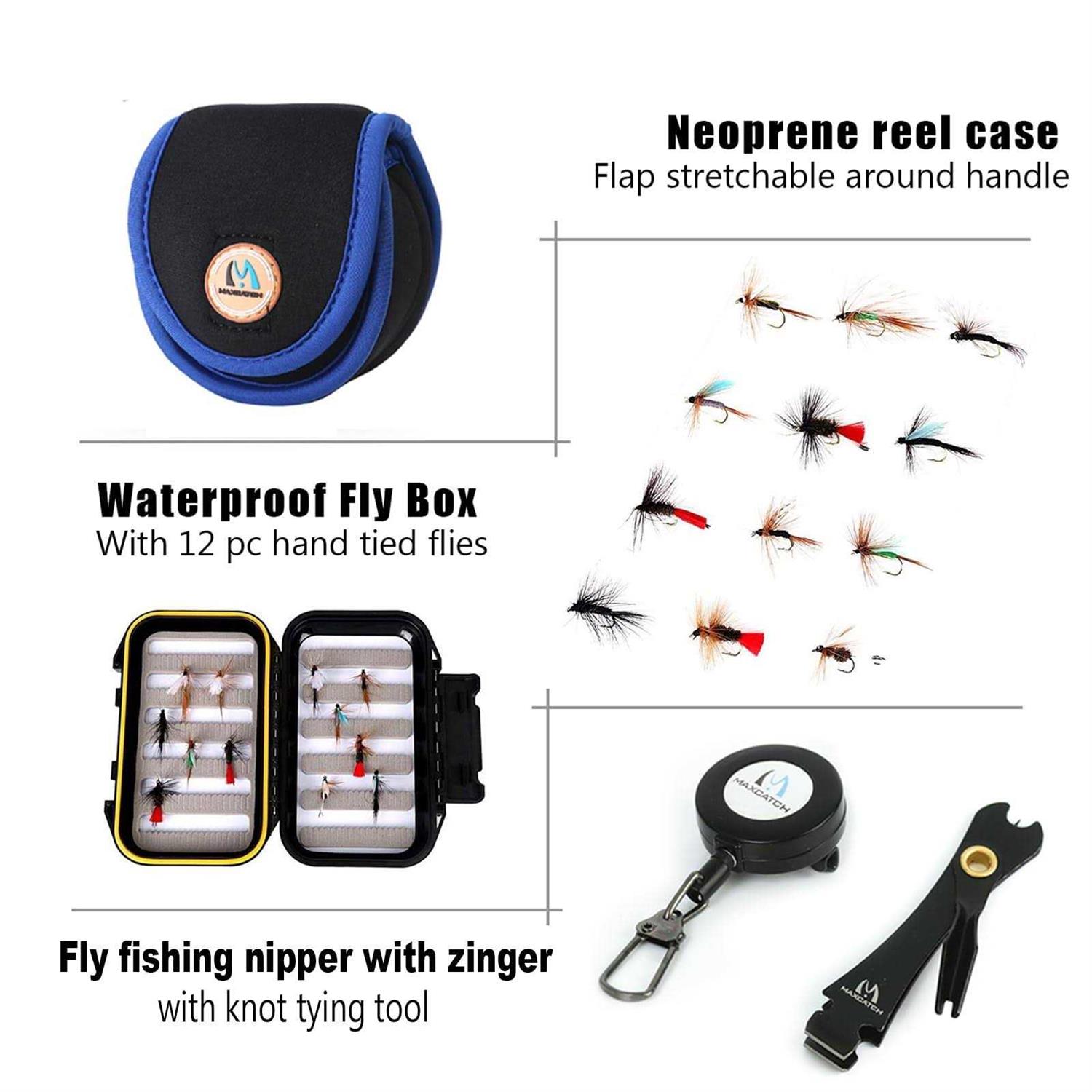 M MAXIMUMCATCH Maxcatch Extreme Fly Fishing Combo Kit 3/5/6/8 Weight, Starter Fly Rod and Reel Outfit - Sports Supplies Online Store