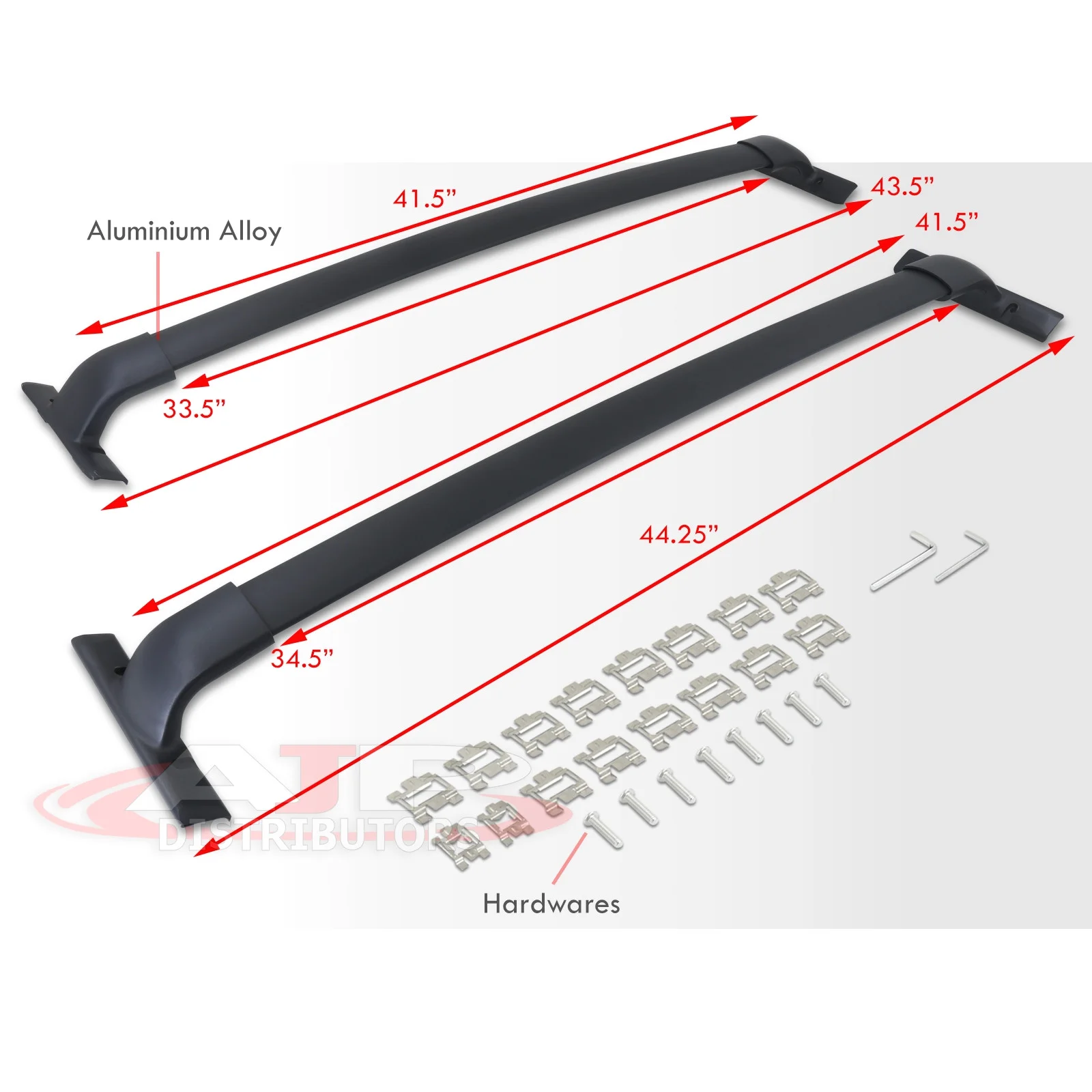 AJP Distributors OE Factory Style Aluminum Roof Rack Rail Cross Bars Top Mount Cargo Luggage Carrier Pair Compatible/Replacement For Murano Z52 2015