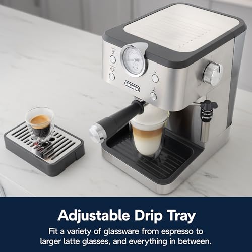 De’Longhi Linea Classic Espresso Machine with Milk Frother, 15-Bar Pump & Temperature Control - Barista Coffee Maker Kit for Espresso, Latte