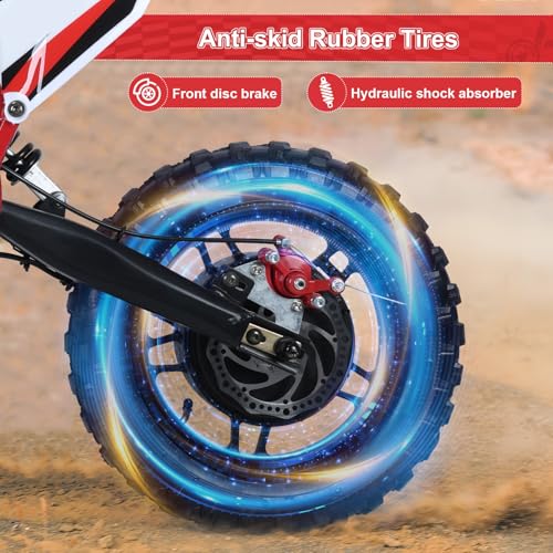 36V 500W Kids Electric Dirt Bike, Electric Dirt Bike for Kids 8-14, High Speed Electric Motorcycle Up to 25KM/H,10 Inches Wheels