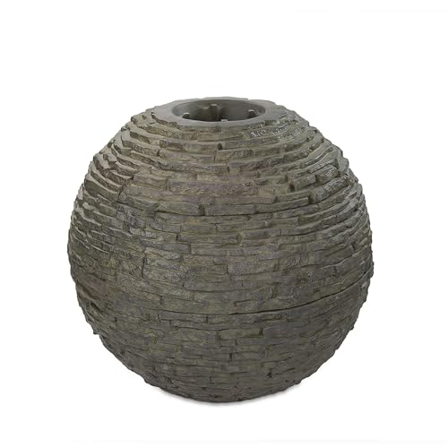 Aquascape Stacked Slate Sphere Water Fountain for Yard, Landscape, and Garden, Small | 78287