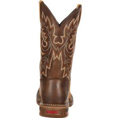 Men&s Rocky 11 inch Long Range Western Carbon Fiber Toe 6132, Brown