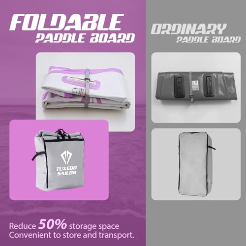 Tuxedo Sailor Inflatable Stand Up Paddle Board with Complete Accessories for Surfing and Traveling