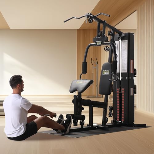 BalanceFrom Multifunctional Home Gym Workout Station with 160LBS Weight, Comes with Floor Mat Stack, Comes with Floor Mat
