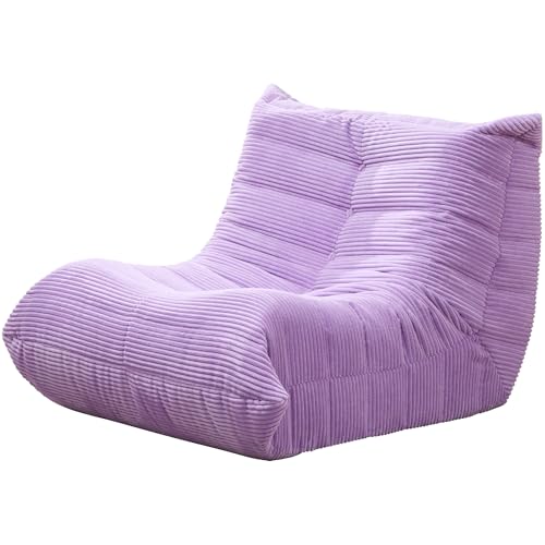 Bean Bag Chairs for Adults Giant Bean Bag Chair Memory Foam BeanBag Chair Big Bean Bag Sofa with Filler Faux Fur Fireside Beanbags Lazy Sofa for