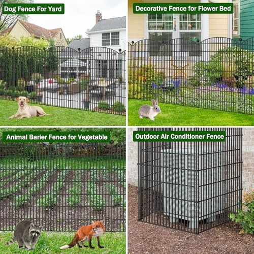 10 Panels No Dig Decorative Garden Fence - 40 in (H) x 23.6 ft (L)