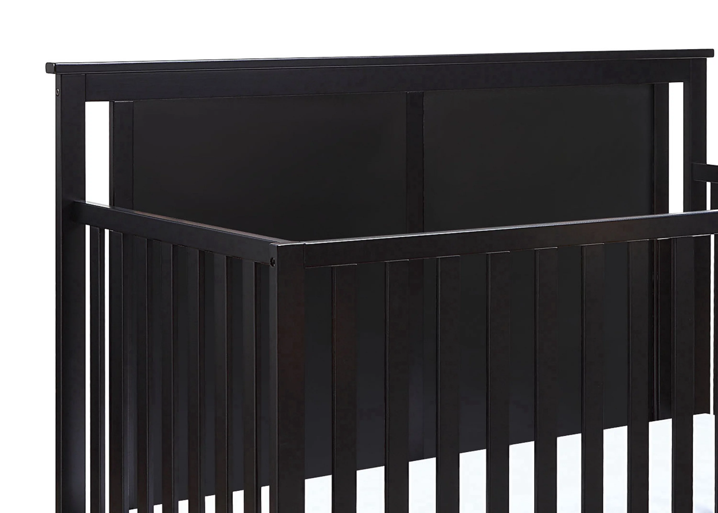 Suite Bebe Connelly 4-in-1 Convertible Mini Crib with Mattress Pad, Black