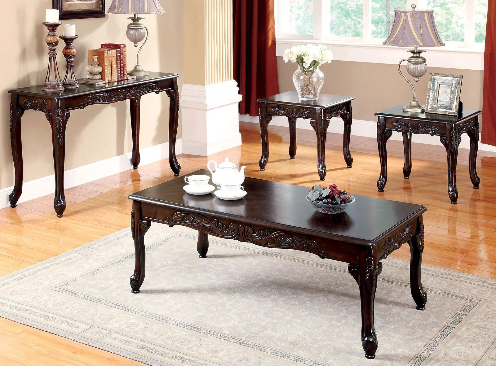Transitional Purple & Silver Chenille Sofa and Loveseat FOA Emilia