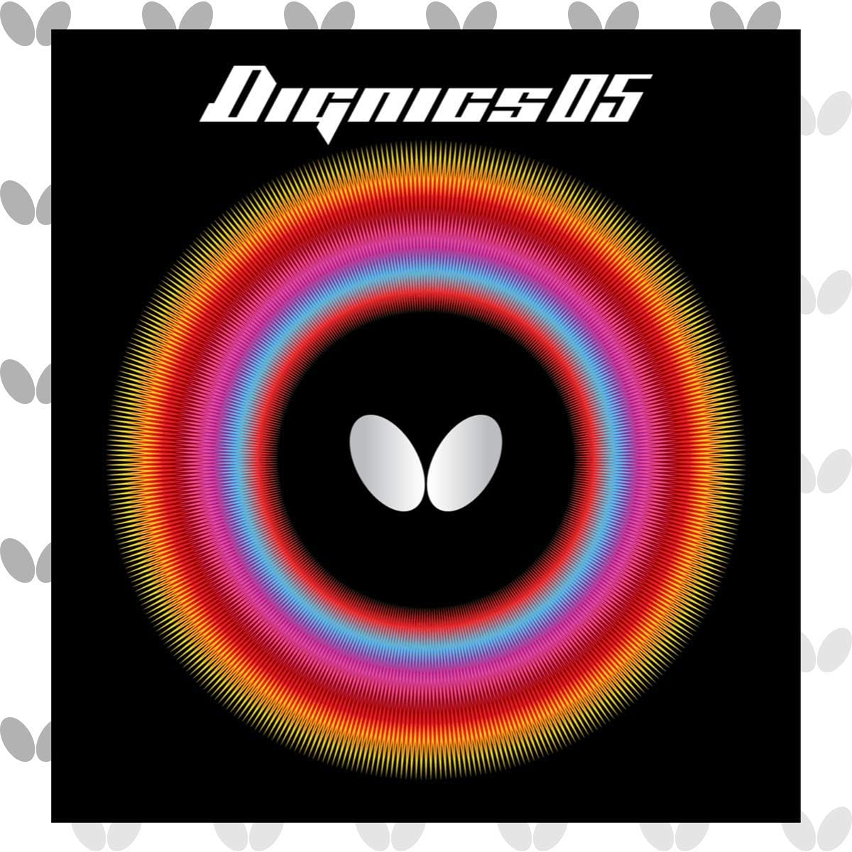 Butterfly Dignics 05 Table Tennis Rubber | Butterfly Table Tennis Rubber | 1.9 or 2.1 mm | Red or Black | 1 Inverted Table Tennis Rubber Sheet |