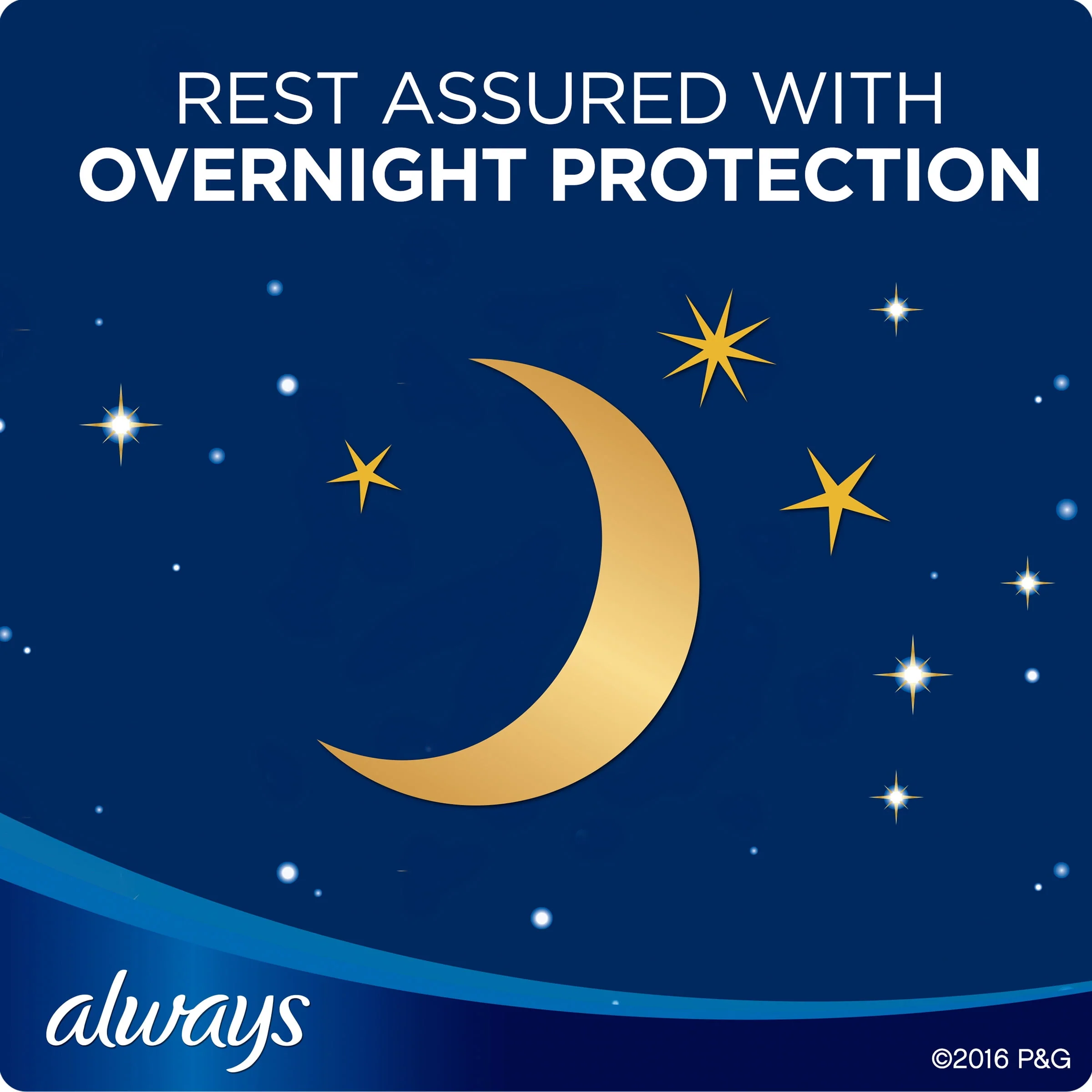 Always Ultra Thin Overnight Pads with Wings, Size 4, Overnight Absorbency, 36 Count