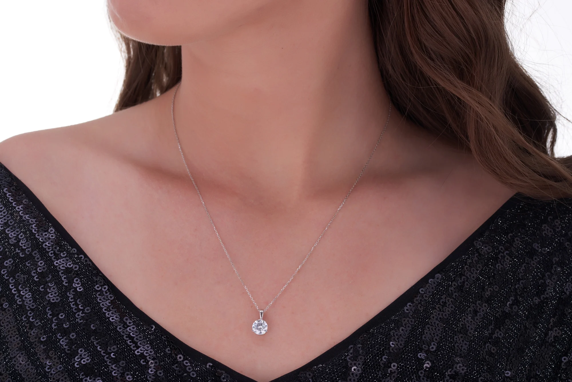 Pompeii3 2 ct Solitaire Diamond Pendant available in 14K and Platinum
