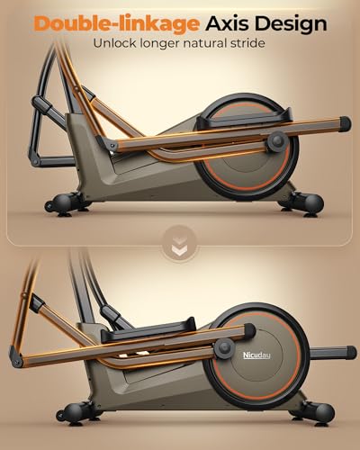 Niceday Elliptical Exercise Machine, Elliptical Machine for Home, Magnetic Elliptical Trainer 20IN Stride, 16 Resistance Levels