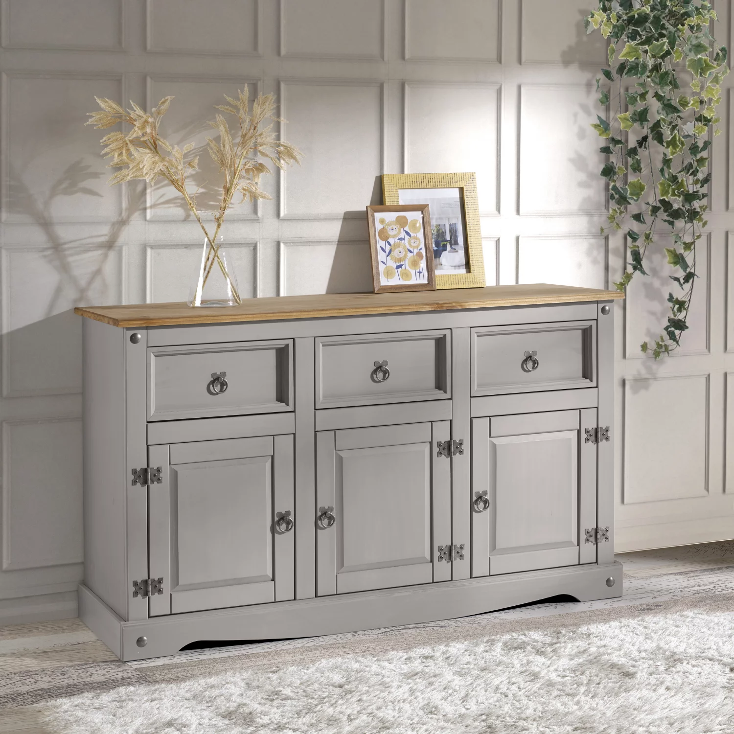 Wood Buffet Sideboard Corona Gray | Furniture Dash COG388