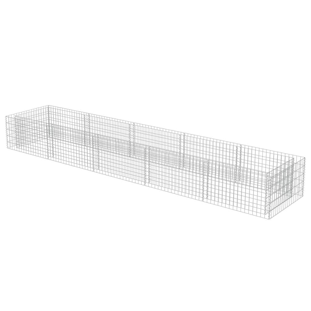 vidaXL Gabion Raised Bed Galvanised Steel 141.7x22x19.7x22x39.4x22