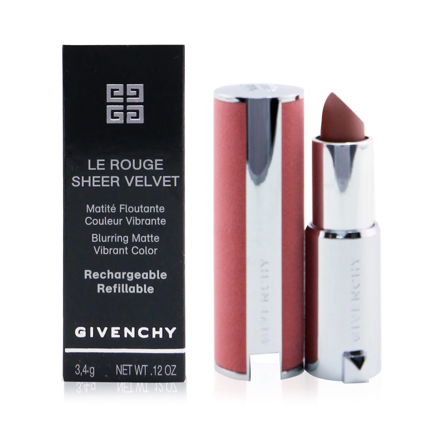 Givenchy Le Rouge Sheer Velvet Matte Refillable Lipstick - # 17 Rouge Erable  3.4g/0.12oz