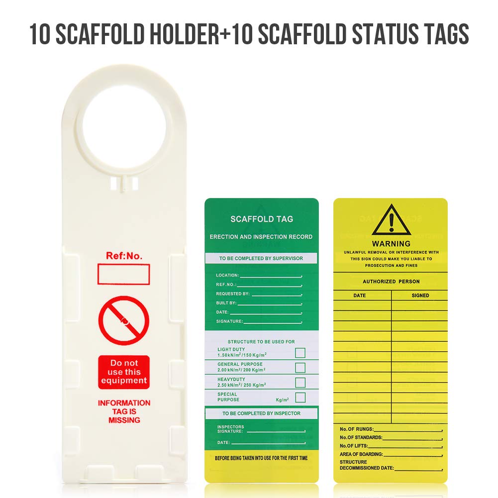 Scaffold Status Holder and Tags Scaffolding Safety Inspection Tags Do Not Use Scaffold Tags 10 Pcs