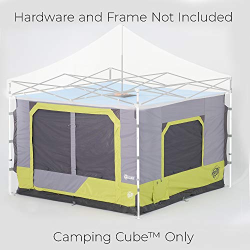 E-Z UP Camping Cube 6.4, Converts 10' Straight Leg Canopy into Camping Tent, Royal Blue (Canopy/Shelter NOT Included)